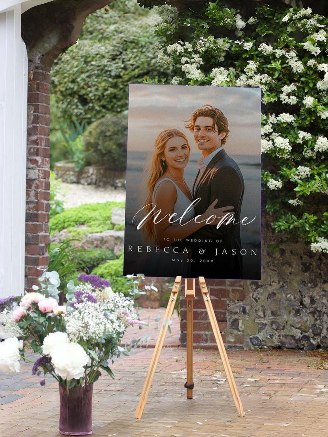 Custom PVC Wedding Welcome Sign with Photo
